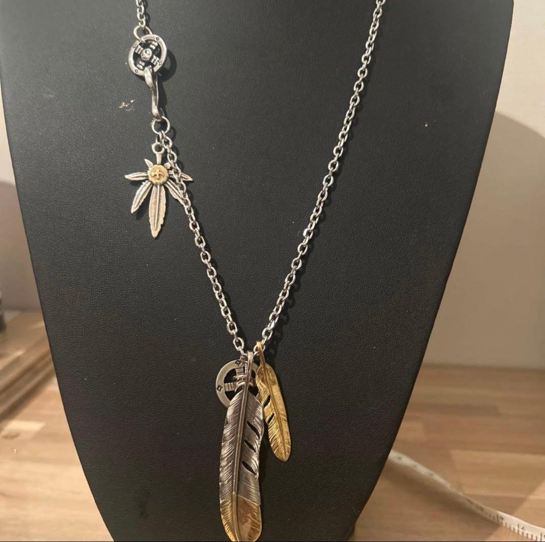 先金 全金 フェザーネックレス