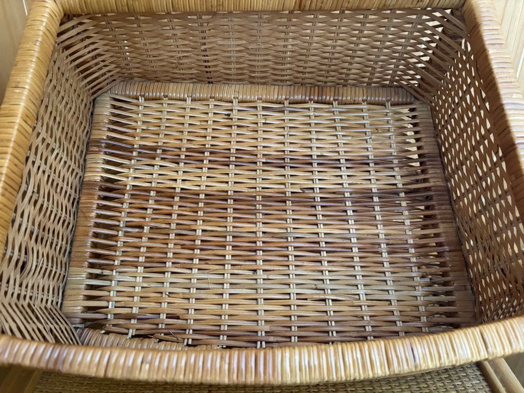 ラタン　ヴィンテージ収納　5段収納　キャスター付き チェスト　アンティーク