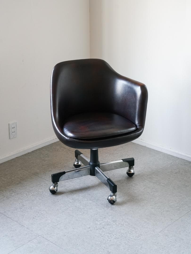 60-70's ヴィンテージ キャスターチェア ミッドセンチュリー 昭和レトロ