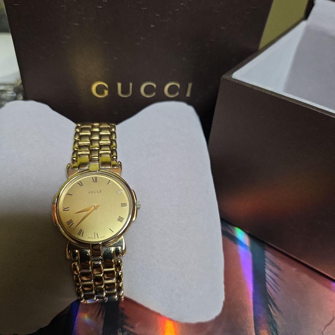 ⭐【美品希少レア】グッチGUCCI3400Mゴールド腕時計(新品電池稼働品)