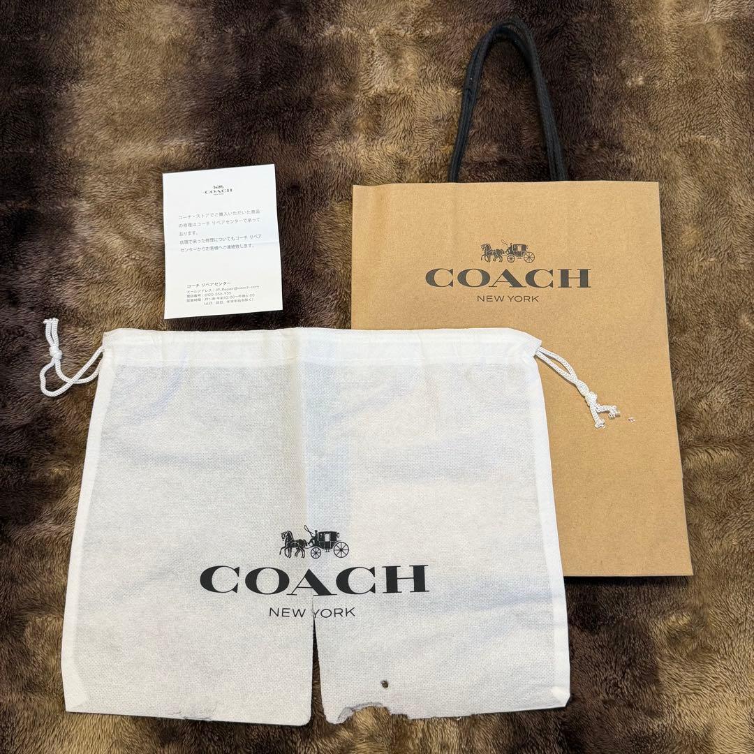 【極美品】定価39960円COACH ブラック ブラウン レザー 長財布