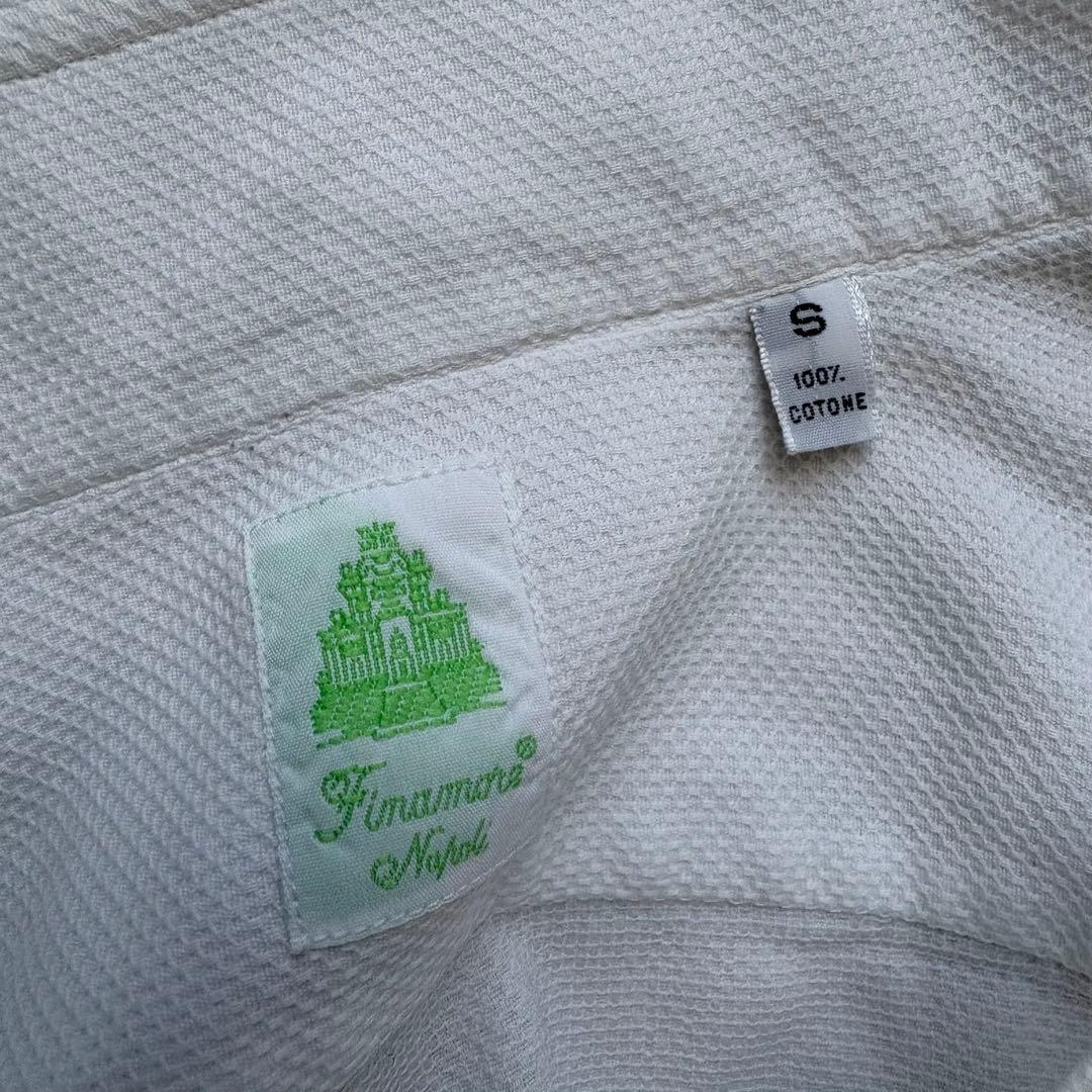 Finamore/セルジオ/ワッフルコットンシャツ