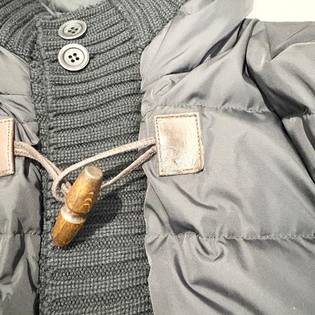 【美品】HERNO ヘルノ　ダウンジャケット　ブラック　ニット　46 L