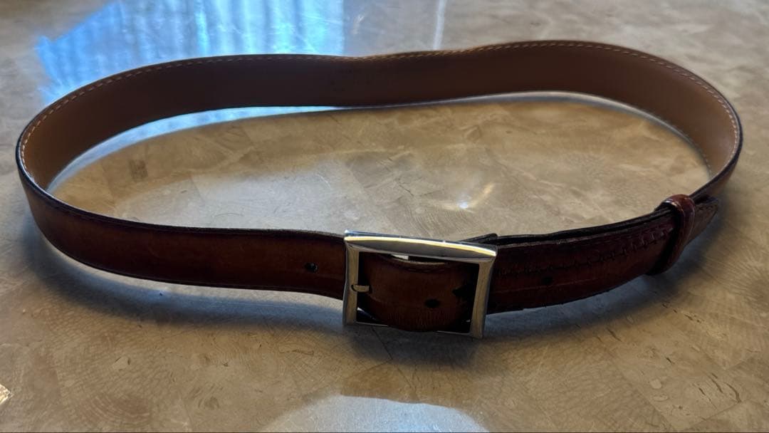 ベルルッティ レザー ベルト ブラウン　Berluti