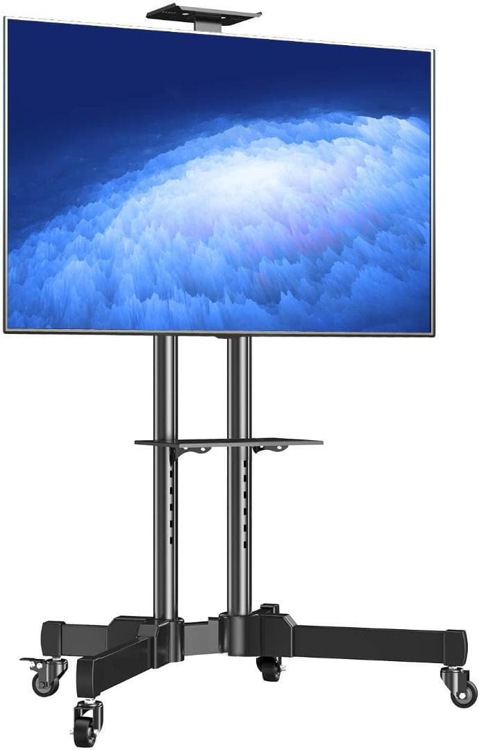 ★高さ調整可能 二つ棚板付き★テレビスタンド 壁寄せ 37-65インチテレビ対応