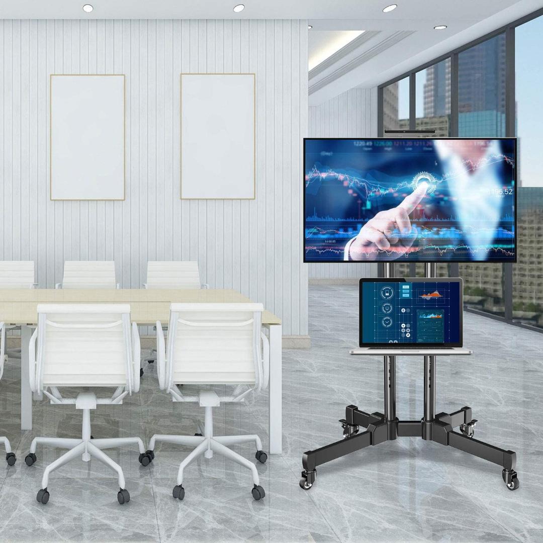 ★高さ調整可能 二つ棚板付き★テレビスタンド 壁寄せ 37-65インチテレビ対応