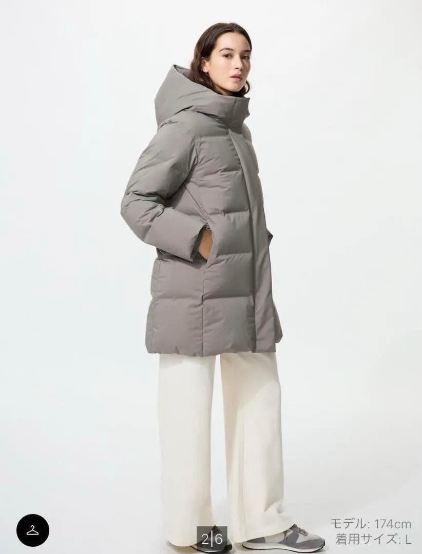 2025年　完売品　ユニクロ　シームレスダウン　ショートコート　M グレイ