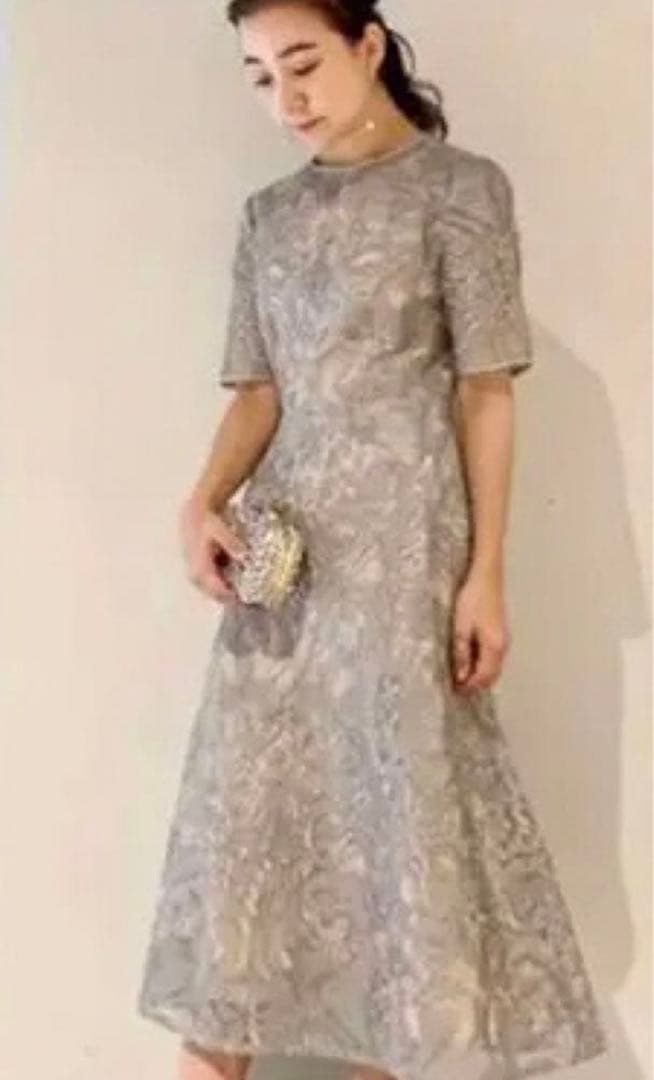 セルフォードコード刺繍レースワンピースドレス　38 celford