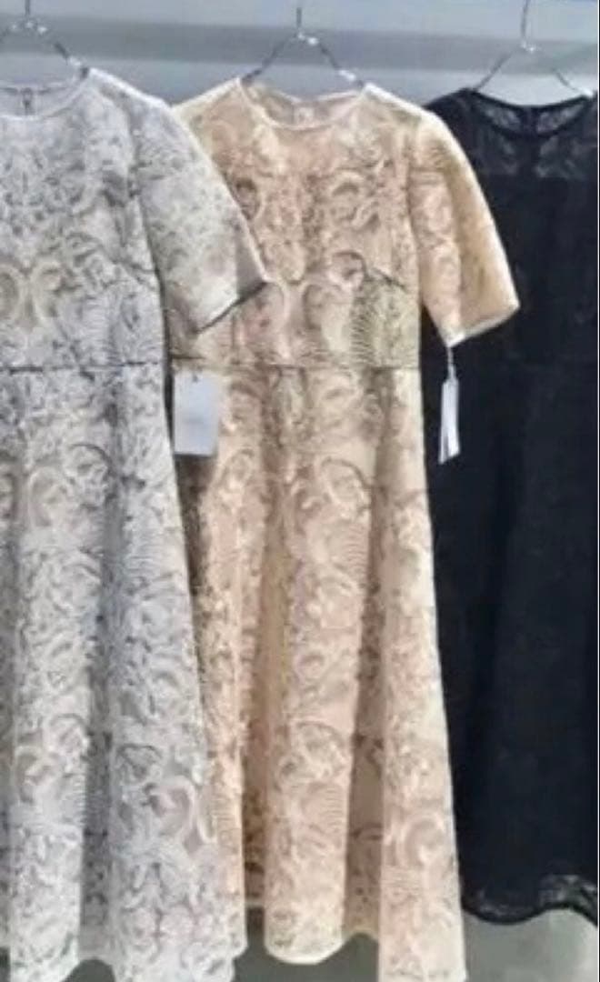 セルフォードコード刺繍レースワンピースドレス　38 celford