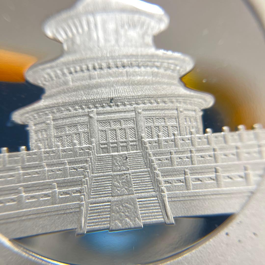 【純銀】2018年パンダ銀貨　10元　カプセル付き①