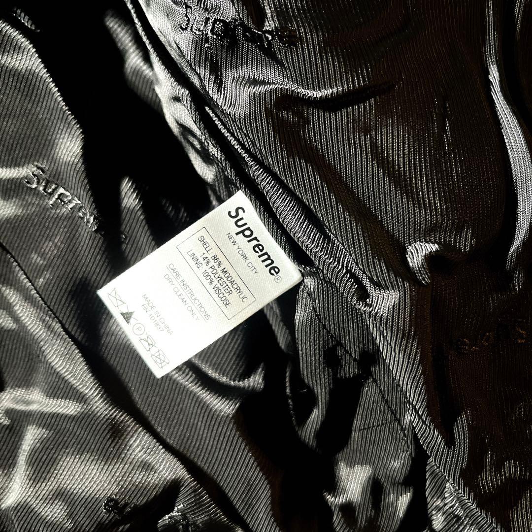 平野紫耀着　supreme faux fur repeater bomber