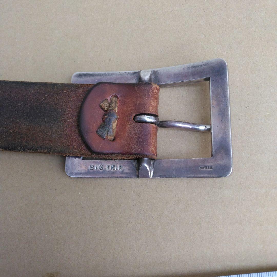 BIG TWIN　ビッグツイン　　シルバーバックルビンテージベルト