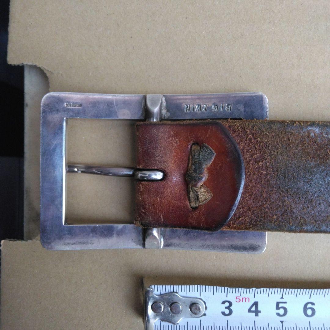 BIG TWIN　ビッグツイン　　シルバーバックルビンテージベルト