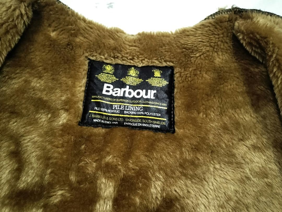 80s Barbour　A295 c42　バブアー　ライニング　ベスト