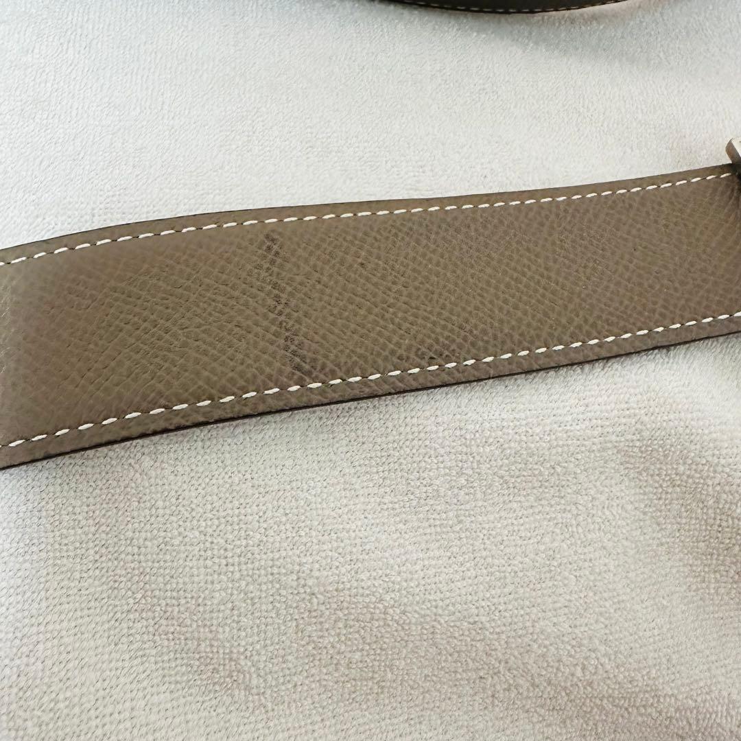 こ*ょ様 エルメス ブラウンレザーベルト H型バックル