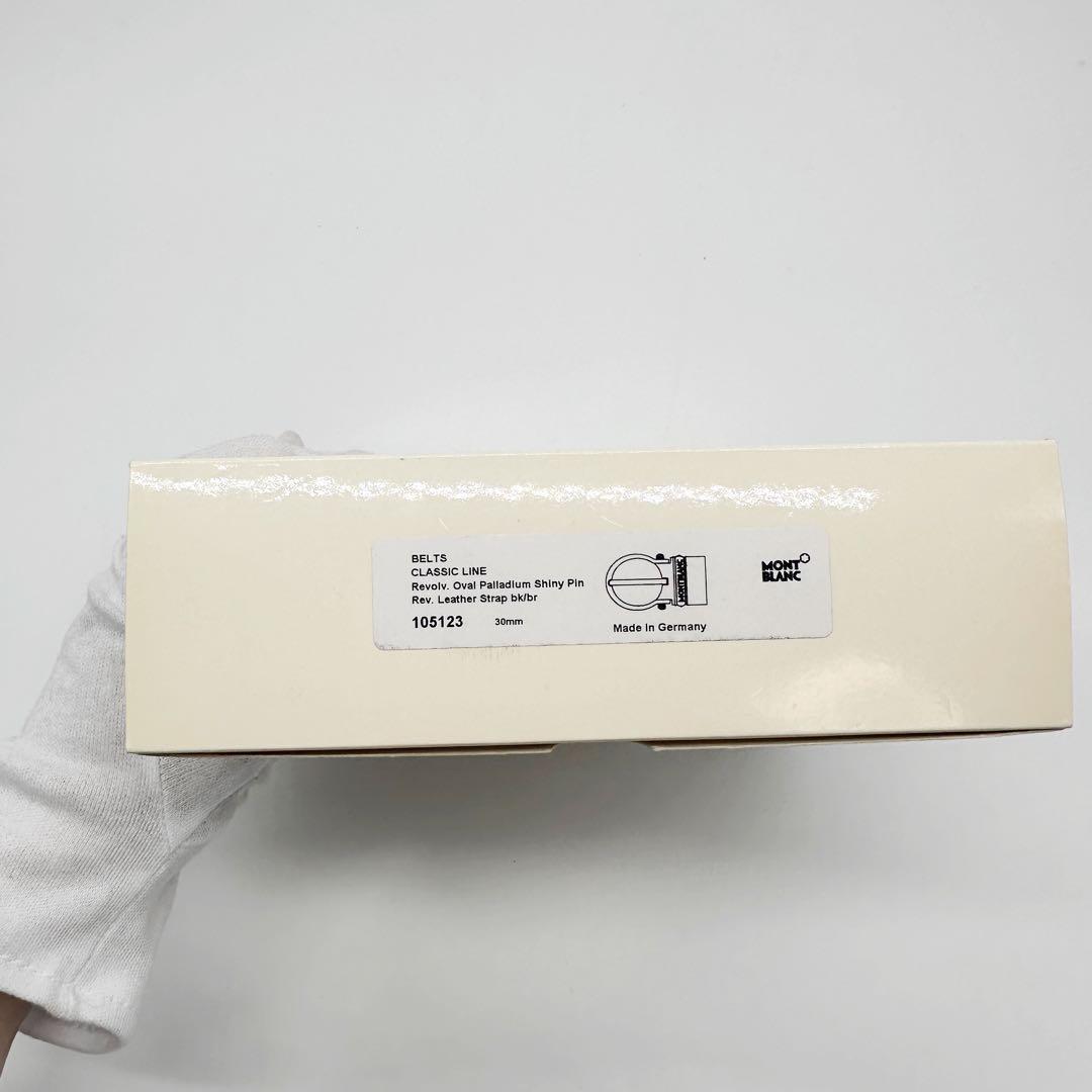 美品☆Mont Blanc モンブラン ブラック レザー ベルト☆B34