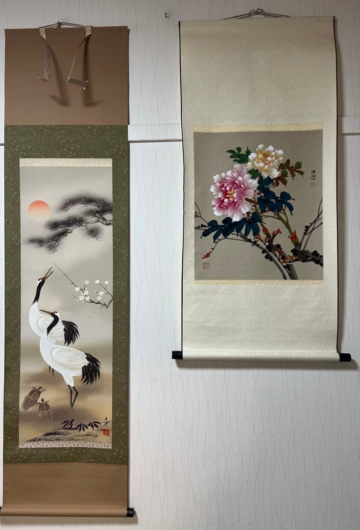 掛け軸　まとめて45本 （花鳥 仏画 書 山水 日本画）など　書画！