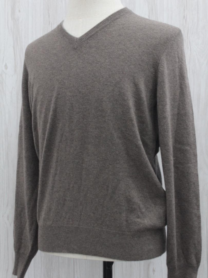 ▲ブルネロクチネリ BRUNELLO CUCINELL カシミヤ100％Vネック