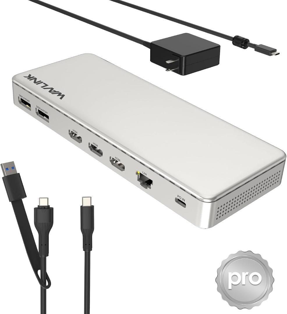 WAVLINK DisplayLink対応 トリプル4K@60Hz