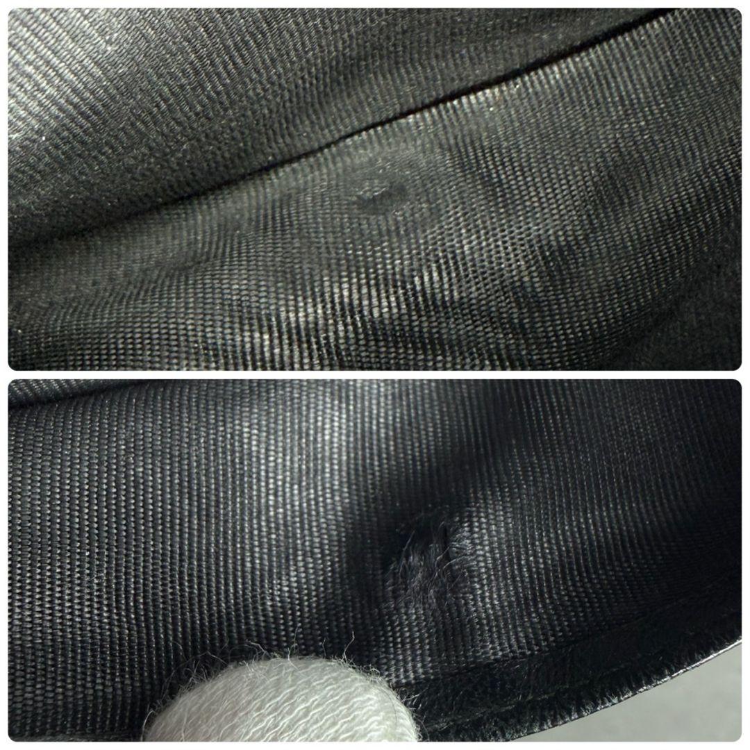 PRADA プラダ ラムスキン 本革 二つ折り財布 ブラック キルティング