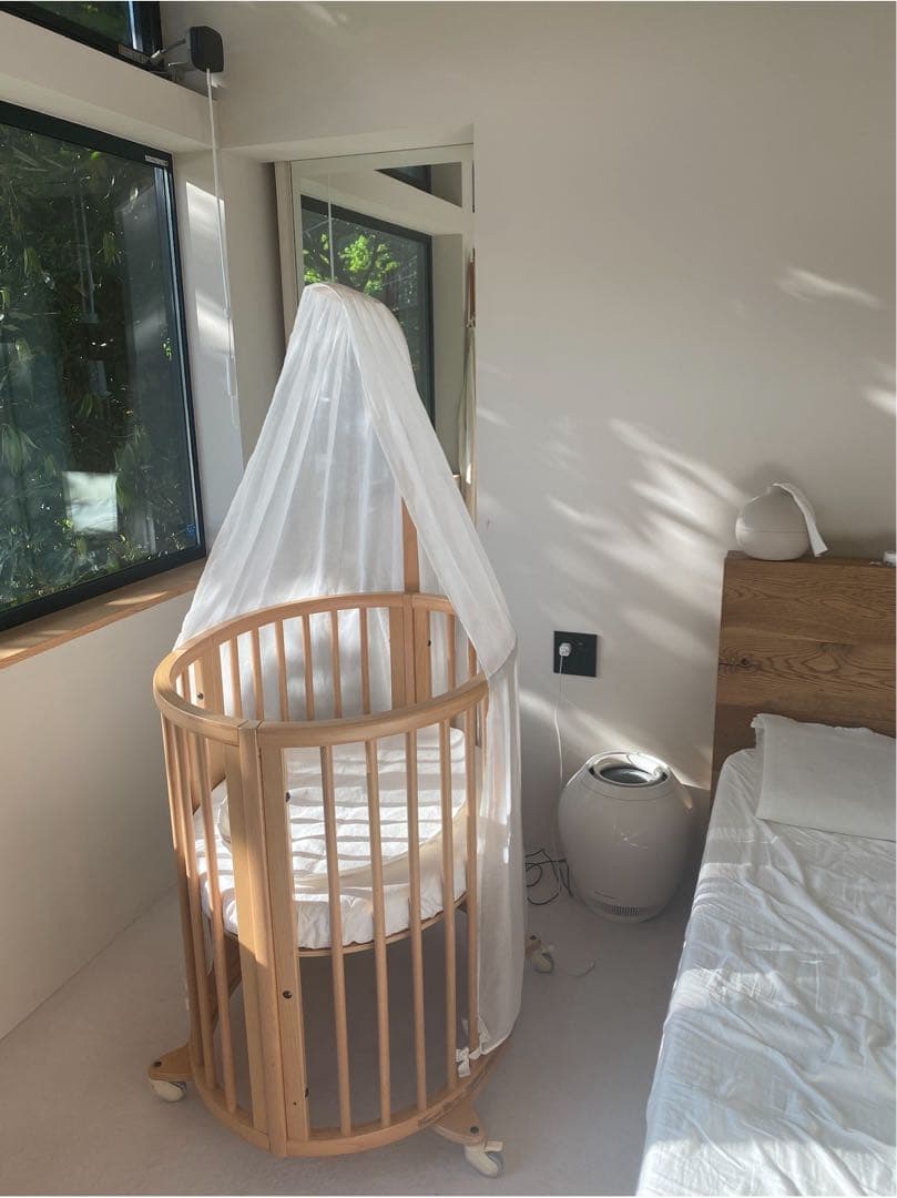 stokke ベビーベッド 大小セット　蚊帳付き　新生児〜5歳まで