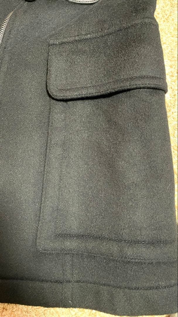 BURBERRY BRIT ダッフルコート ウール　ノバチェック　ブラック　40