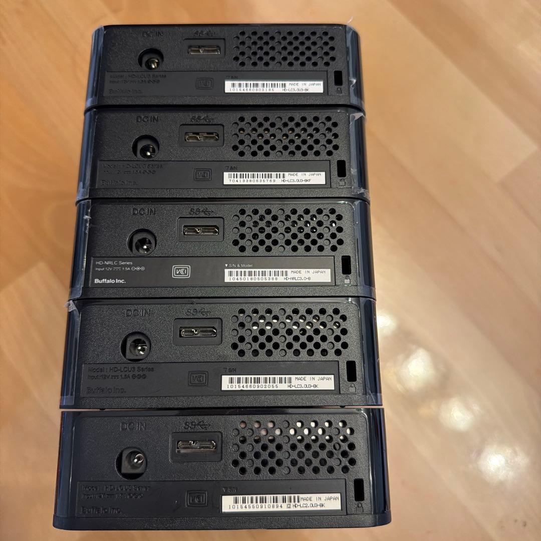 Buffalo NAS 5台 USB接続 黒