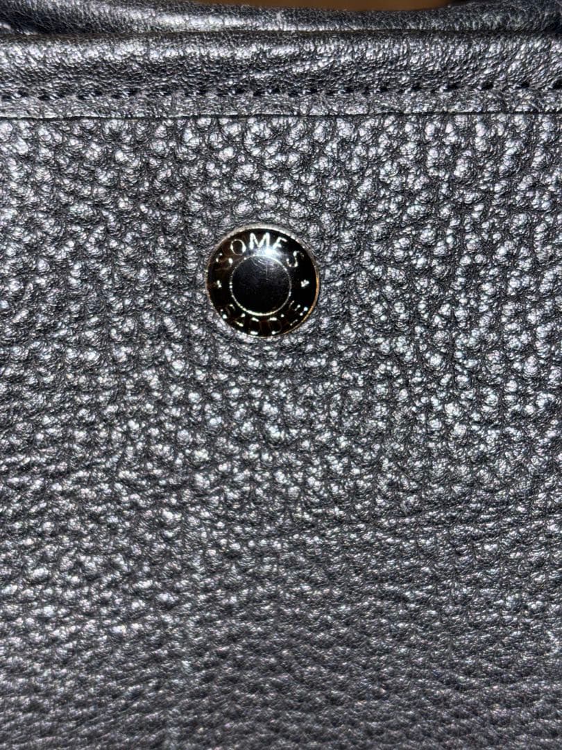 ダークグレー レザー トートバッグ