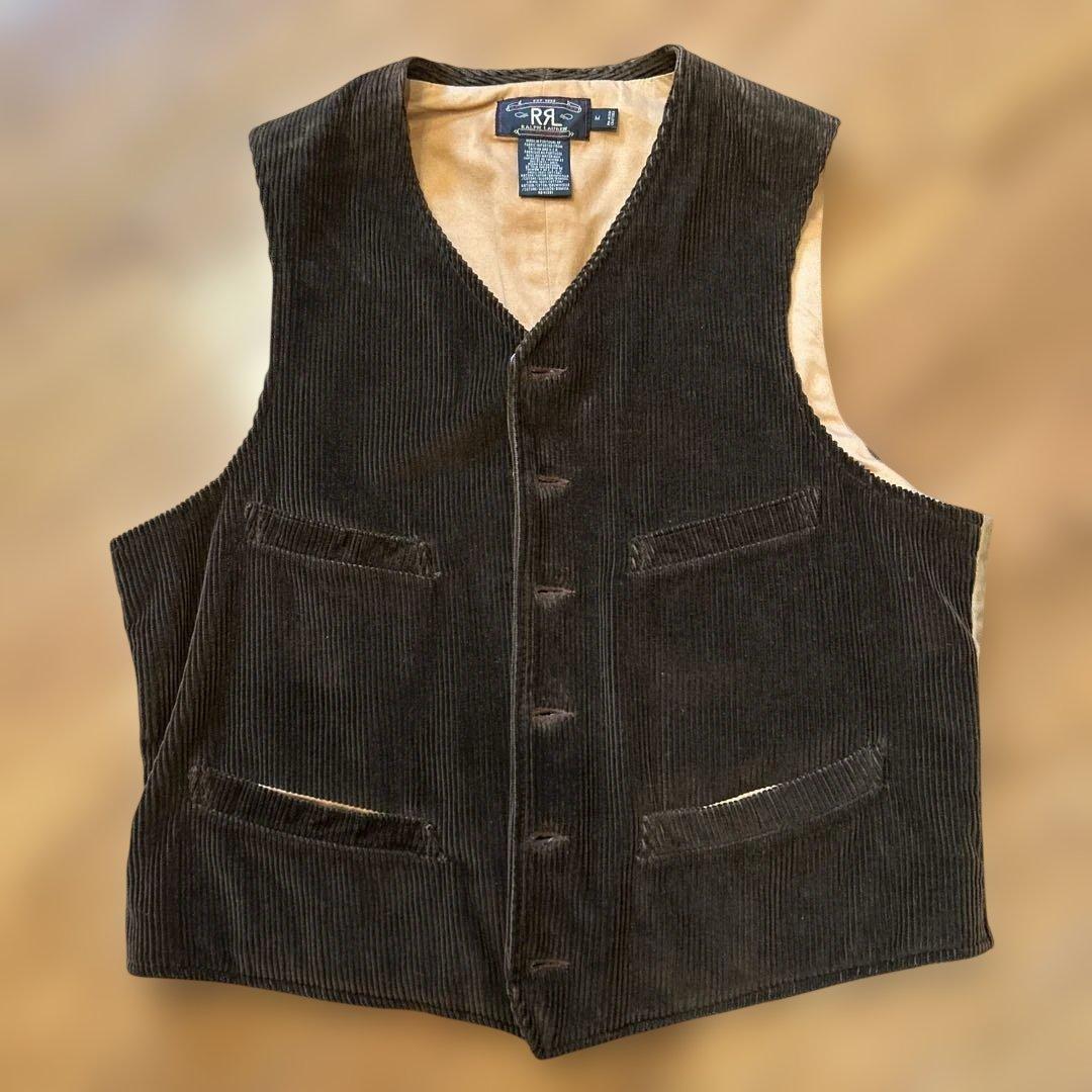 ダブルアールエル　コーデュロイベスト　　　ポロラルフローレン