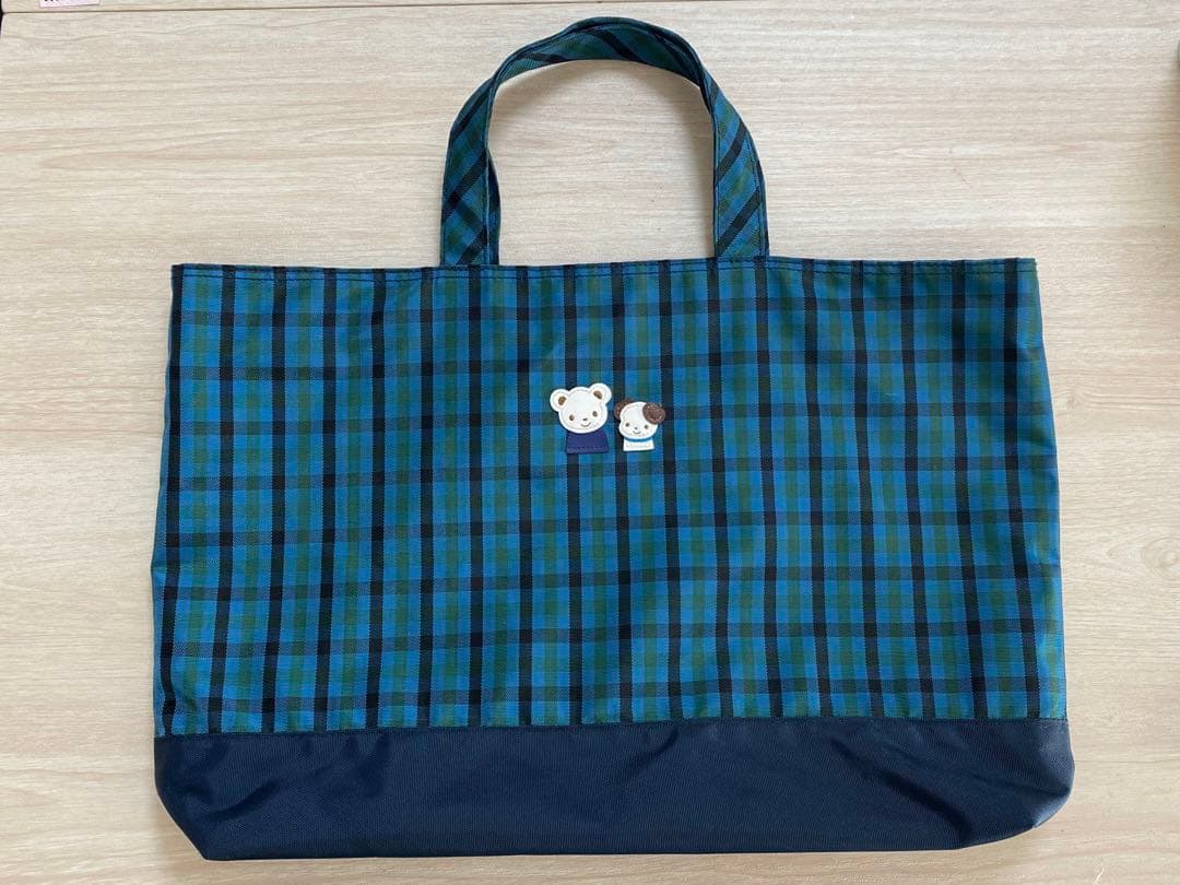 美品　ファミリア　ナイロン　レッスンバッグ