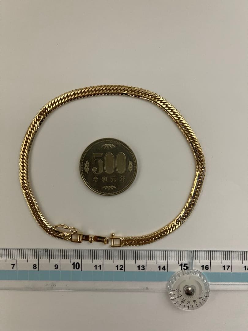 k18喜平アンクレット　16面トリプルカット mカット