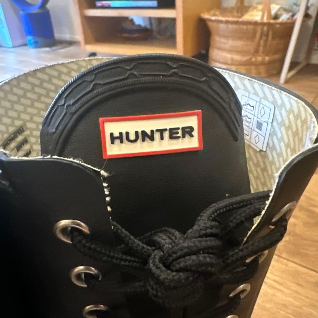 HUNTER ブラック ロングブーツ　UK6サイズ
