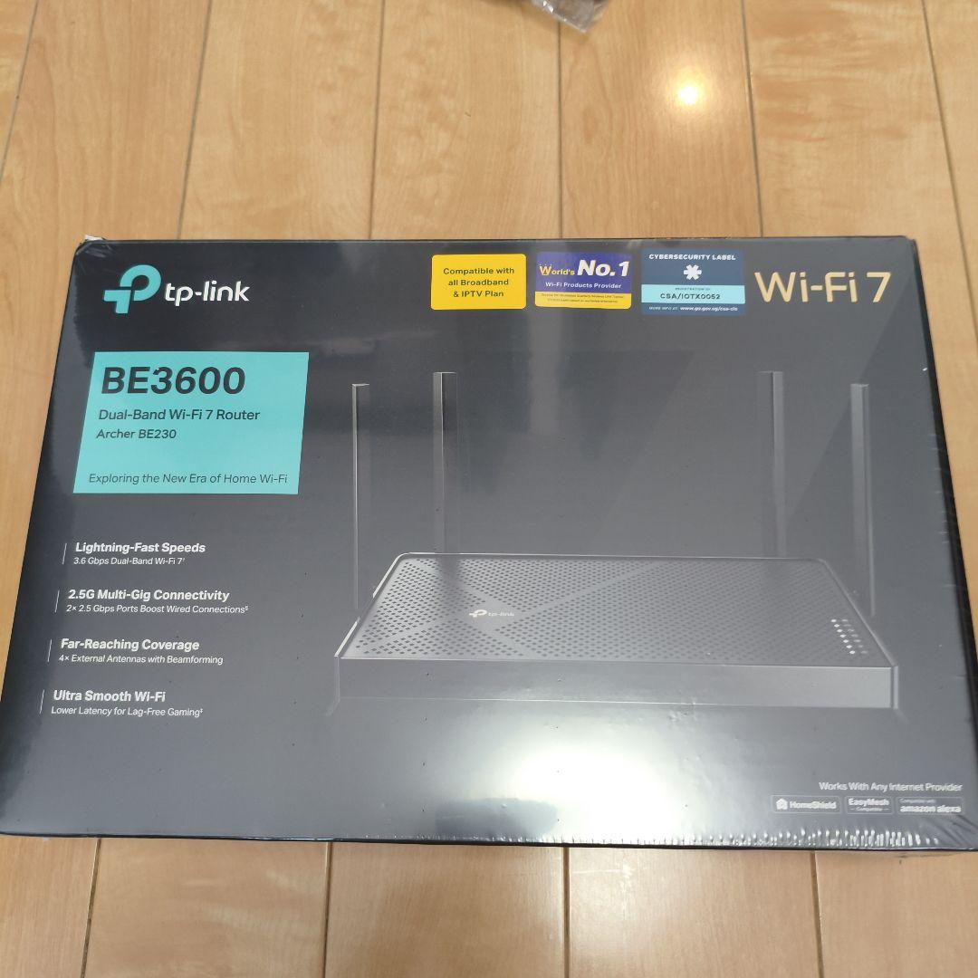 【新品】TP-Link BE3600 Wi-Fi 7 ルーター
