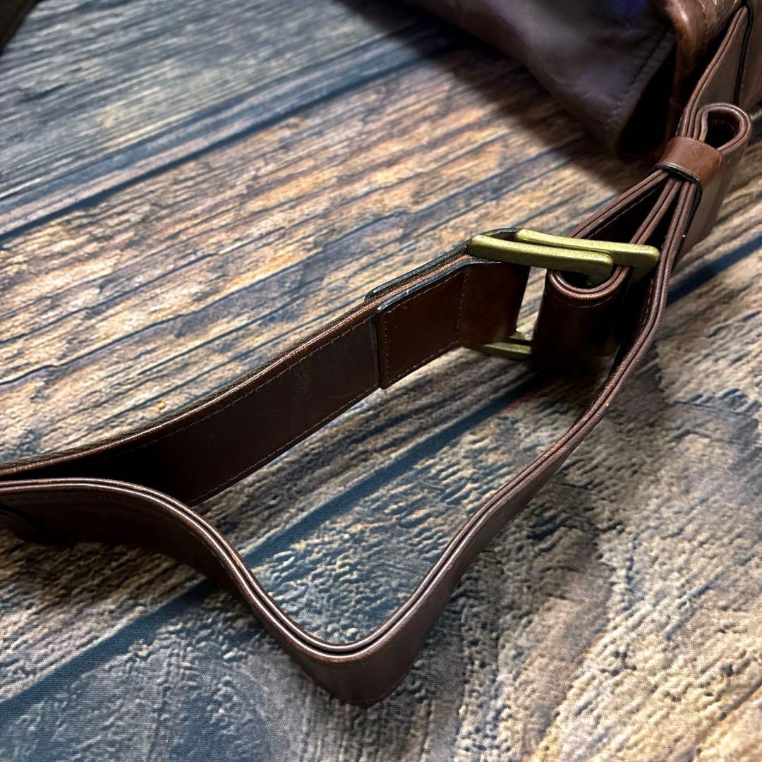 バッグ GANZO HORWEEN / leather messenger bag