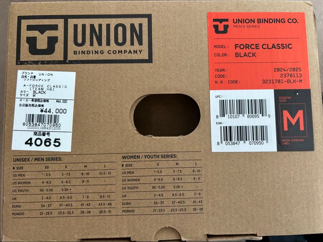 UNION FORCE FORCE改 2024.25モデル　Mサイズ