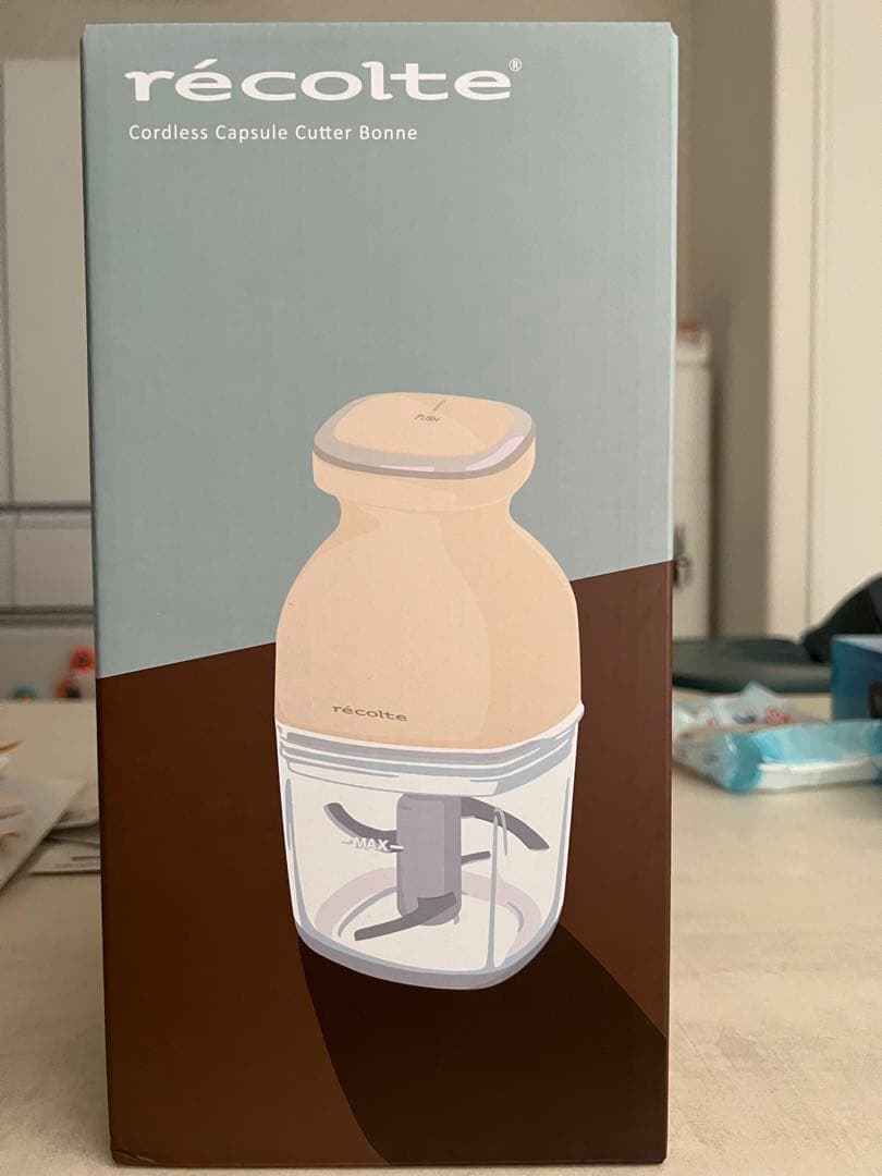 【新品・未開封】レコルト コードレスカプセルカッターボンヌ(クリームホワイト)