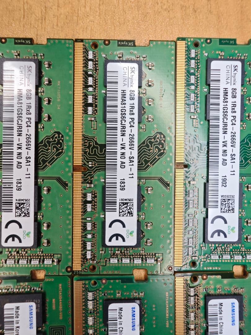 ド*ん様 8GB DDR4 メモリ6枚セット