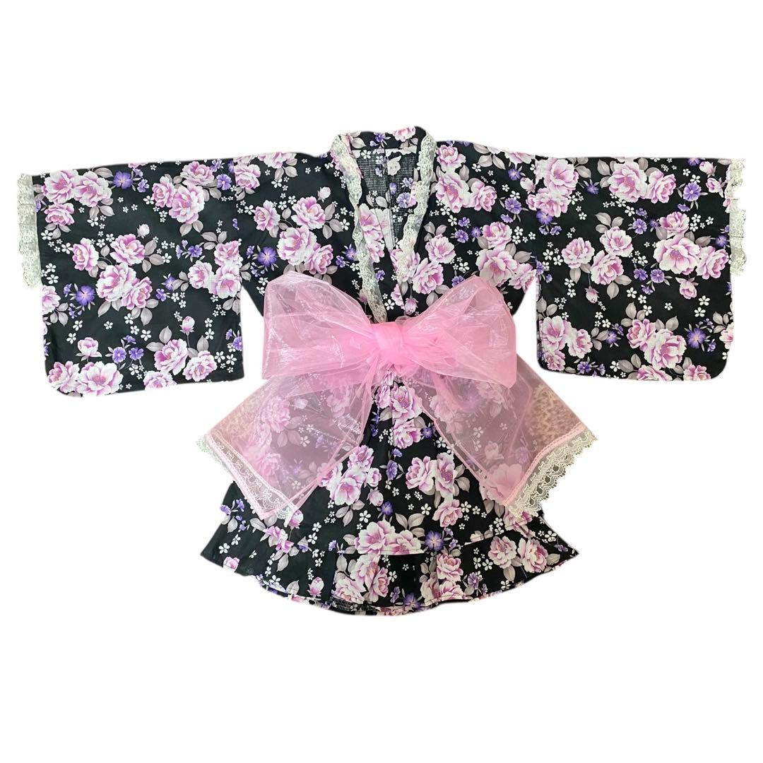 Y2K 大人用 浴衣ドレス 帯2点セット 姫ギャル 平成GAL