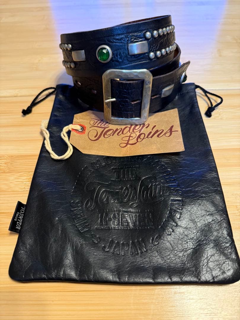 美品⭐️TENDERLOIN ×HTC×ポーター⭐️スタッズベルト⭐️ブラック⭐️32