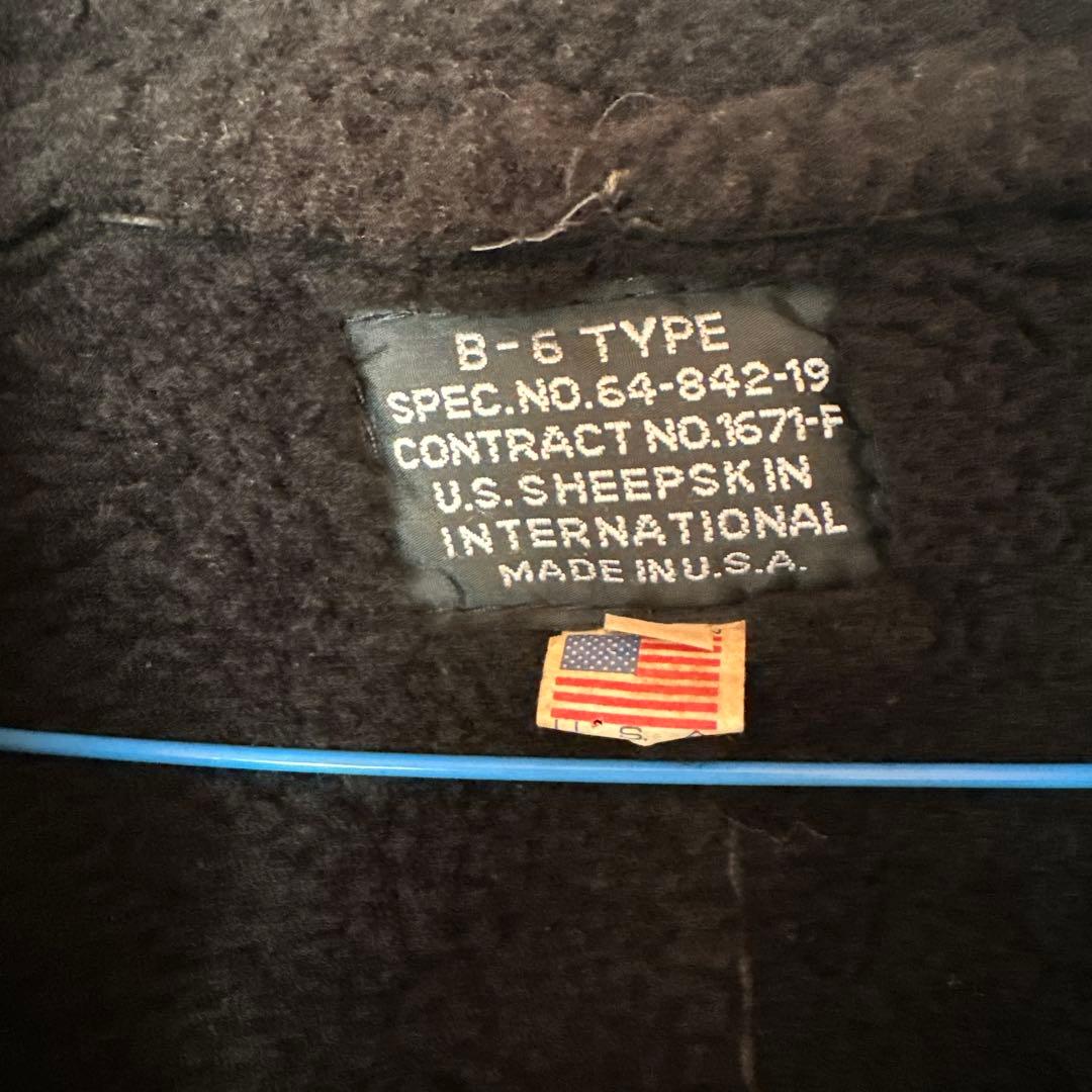 B-6タイプ 羊皮革ジャケット 黒