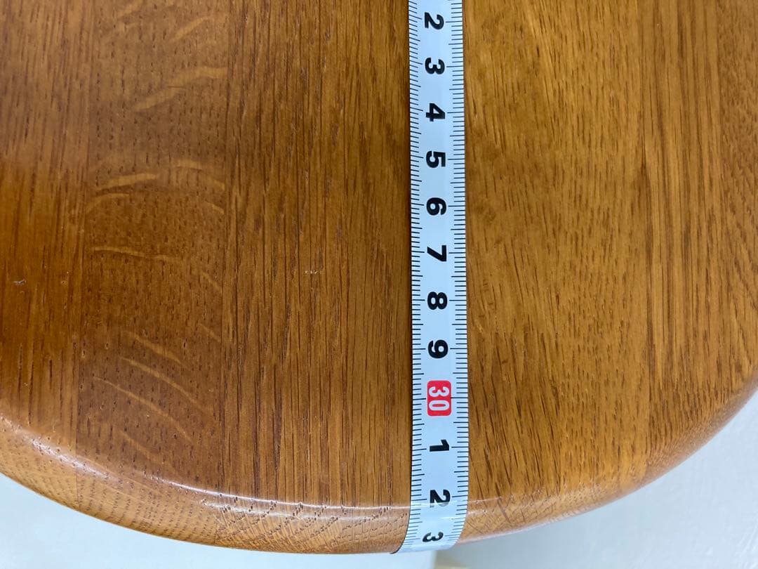 【希少】オールドカリモク 木製丸型スツール　頑丈　高級家具　日本製