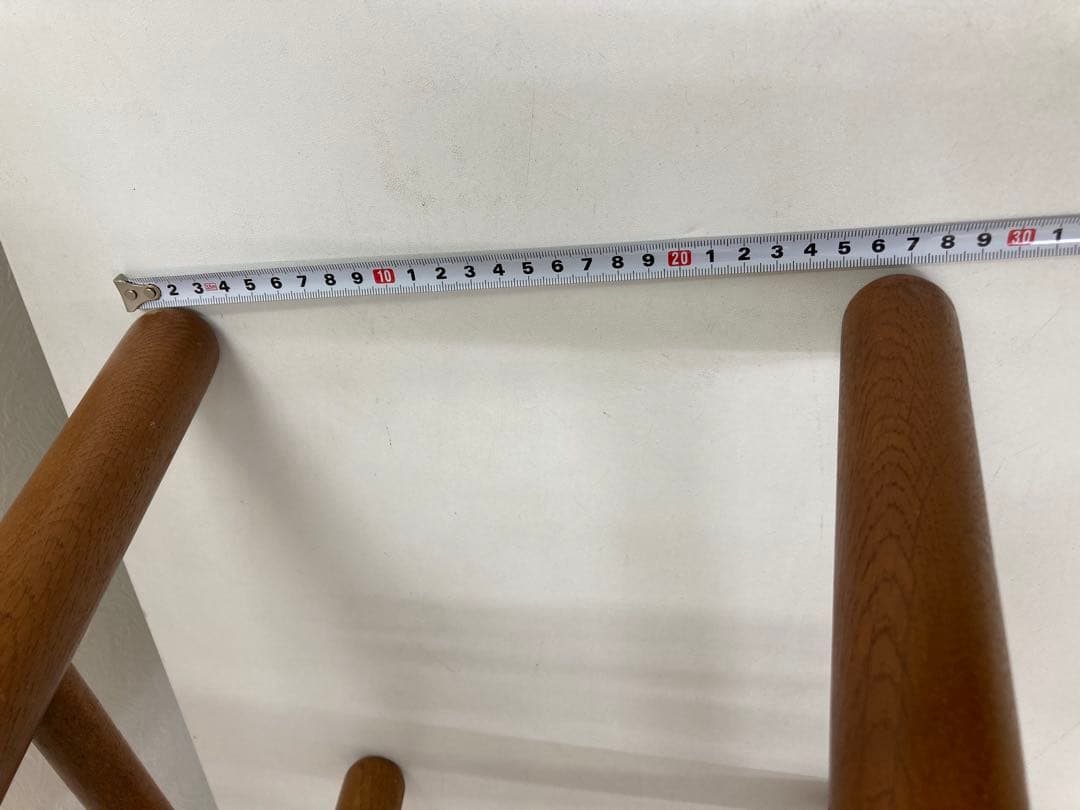 【希少】オールドカリモク 木製丸型スツール　頑丈　高級家具　日本製