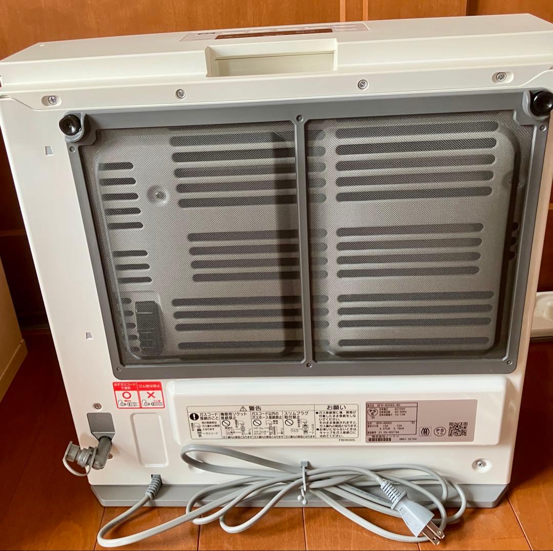 ノーリツガスファンヒーター 12A13A都市ガス2021/12購入ガスコード付