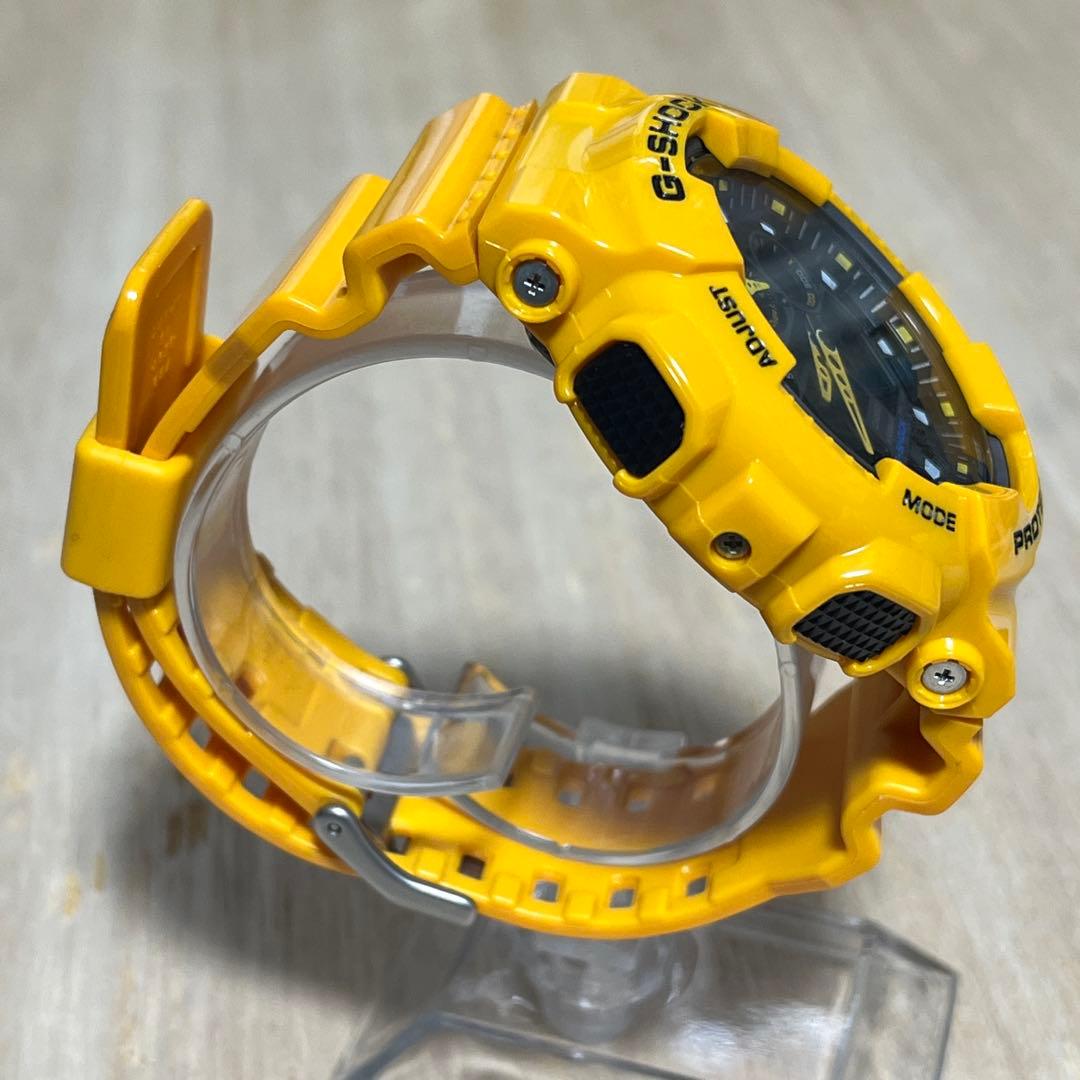 【人気モデル！売れ筋イエロー★完動美品】G-SHOCK GA-100A アナデジ