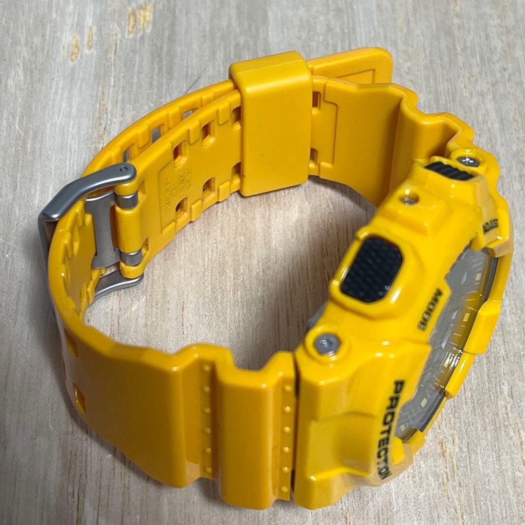 【人気モデル！売れ筋イエロー★完動美品】G-SHOCK GA-100A アナデジ