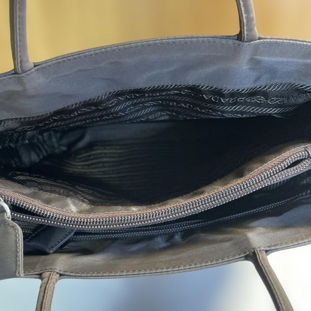 美品　PRADA ナイロントートバッグ ブラウン系 MADE IN ITALY