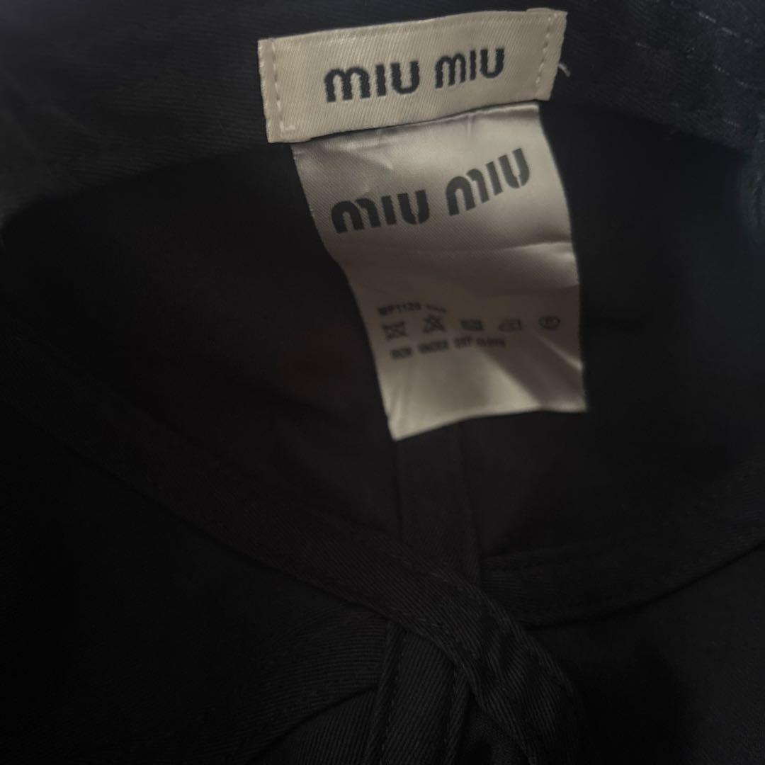 miu miu 帽子 キャップ BLACK