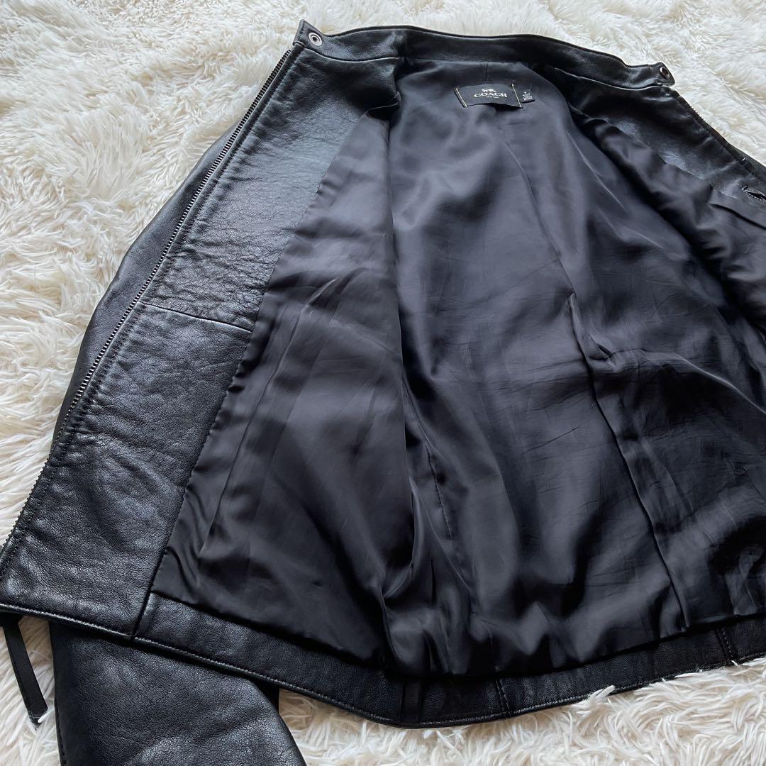 美品✨COACH レザージャケット　シングルライダース　M ブラック　88799