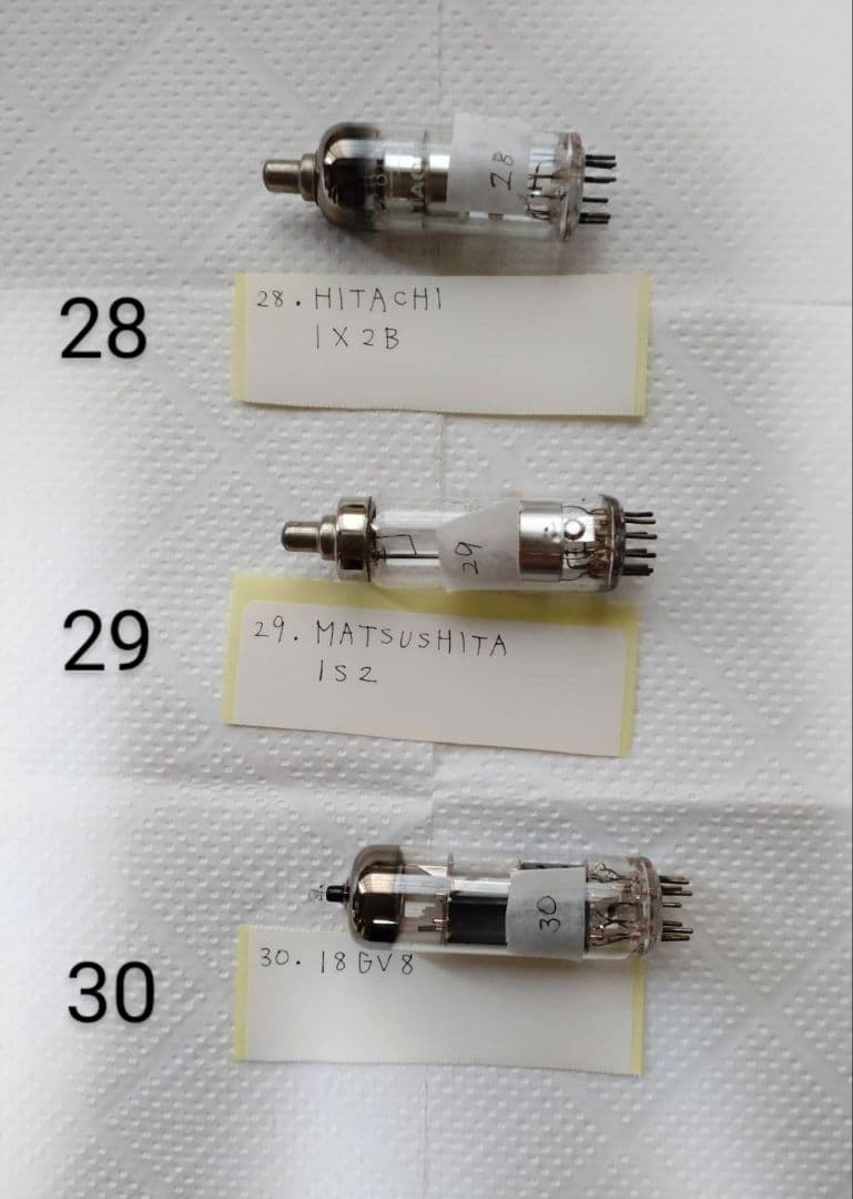 真空管 中古真空管 型番がわかる43本セット 各種日本メーカー 真空管②