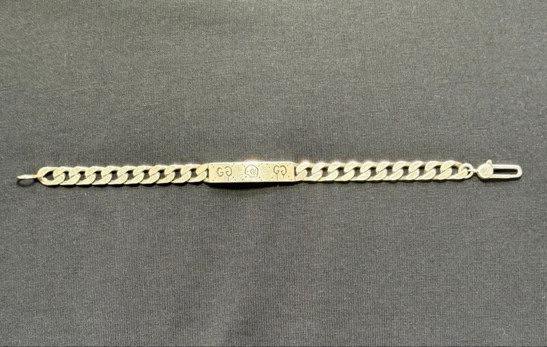 ふ*け様 GUCCI グッチ シルバー ゴースト チェーンブレスレット 925刻